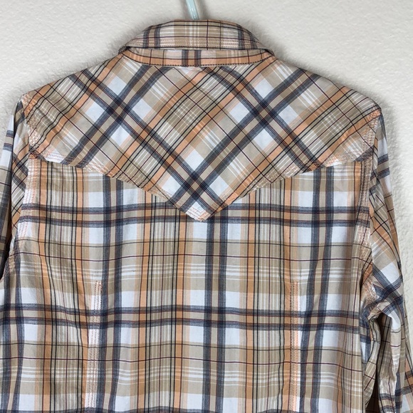 True Religion Plaid Flannel Western Pearl Snap Button Shirt - Picture 9 of 9
